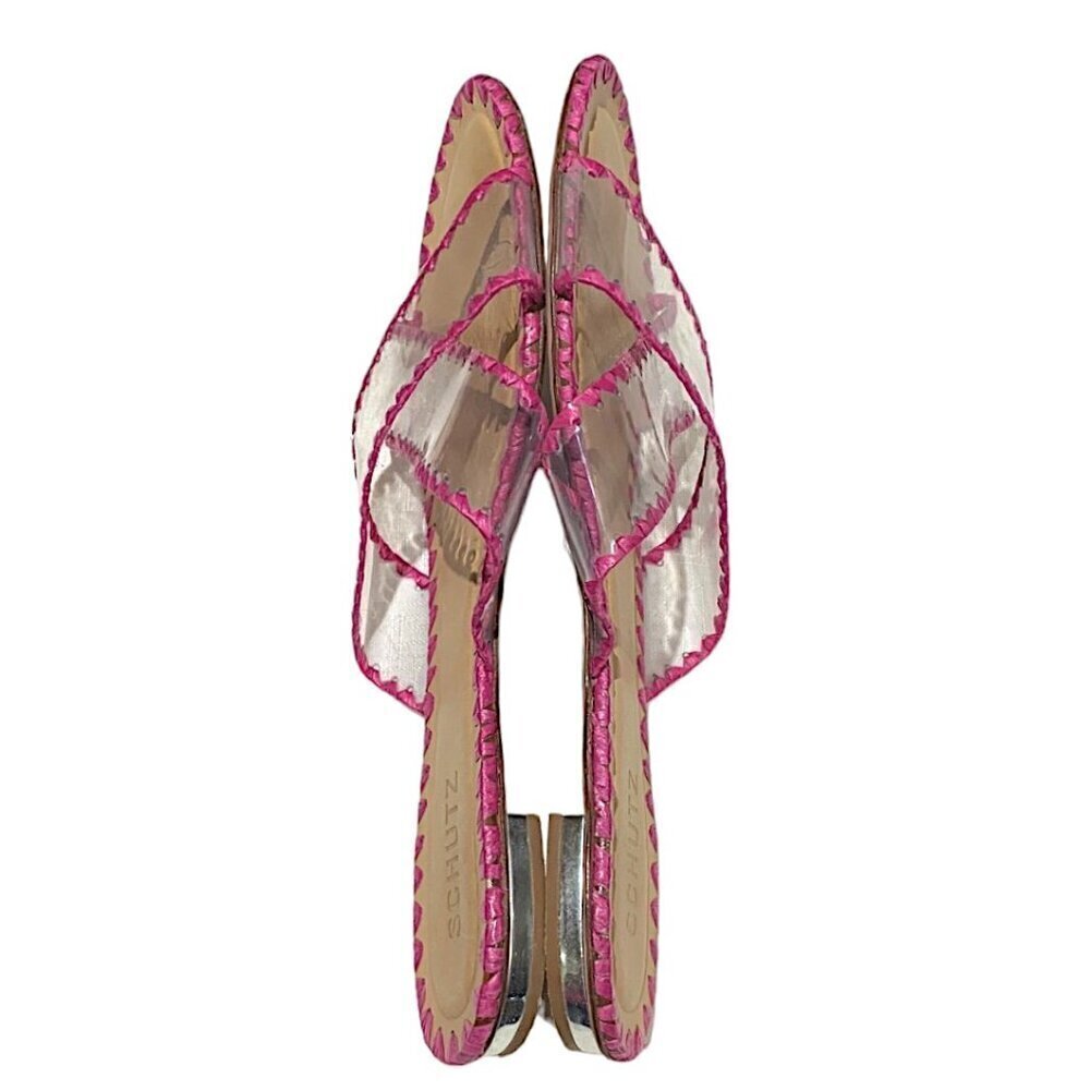 Schutz Pink Aya Sandals Size 11 - Picture 4 of 8